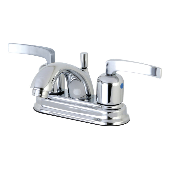 Kingston Tulare FB2601EFL - Centurion Double-Handle 3-Hole Deck Mount 4-Inch Centerset Bathroom Faucet with Pop-Up Drain, Polished Chrome