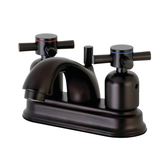 Kingston Tulare FB2605DX - Concord Double-Handle 3-Hole Deck Mount 4-Inch Centerset Bathroom Faucet with Pop-Up Drain, Oil Rubbed Bronze