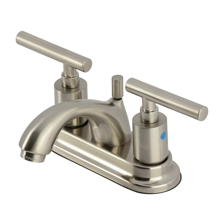 Kingston Tulare FB2608CML - Manhattan Double-Handle 3-Hole Deck Mount 4-Inch Centerset Bathroom Faucet with Pop-Up Drain, Brushed Nickel