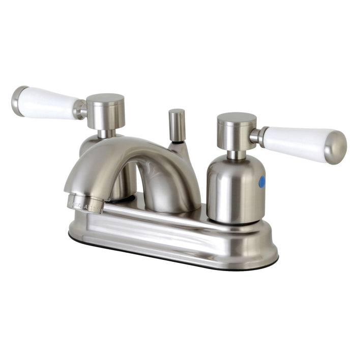 Kingston Tulare FB2608DPL - Paris Double-Handle 3-Hole Deck Mount 4-Inch Centerset Bathroom Faucet with Pop-Up Drain, Brushed Nickel