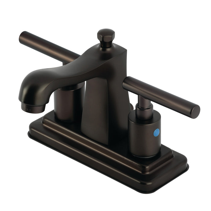Manhattan FB4645CML Two-Handle 3-Hole Deck Mount 4" Centerset Bathroom Faucet with Pop-Up Drain, Oil Rubbed Bronze