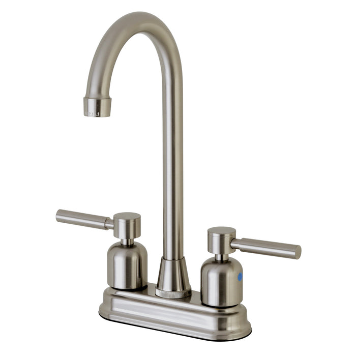 Concord FB498DL Two-Handle 2-Hole Deck Mount Bar Faucet, Brushed Nickel