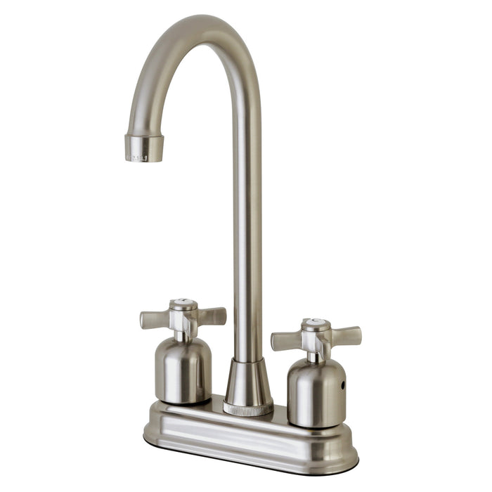 Millennium FB498ZX Two-Handle 2-Hole Deck Mount Bar Faucet, Brushed Nickel