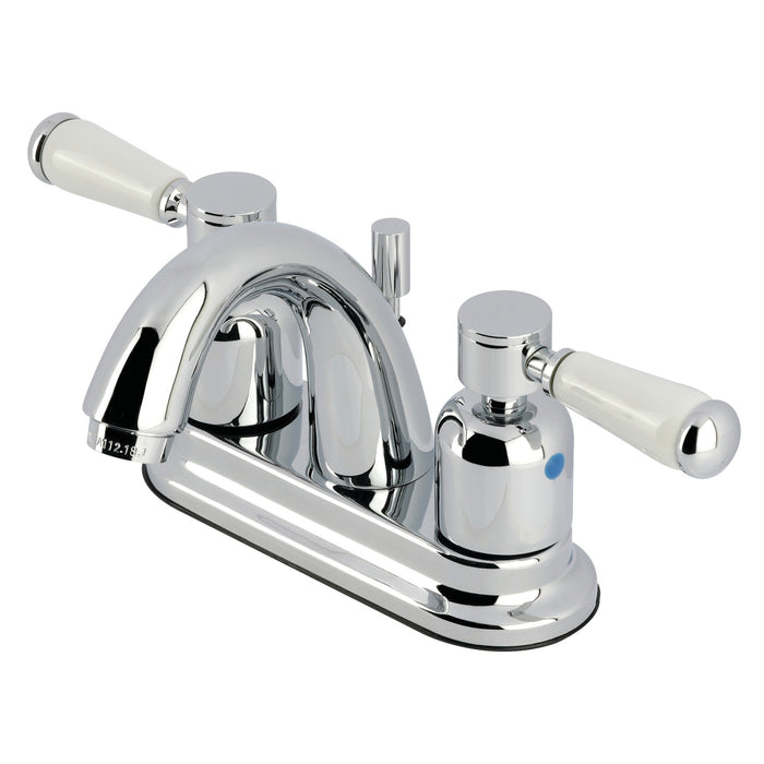 Kingston Tulare FB5611DPL - Paris Double-Handle 3-Hole Deck Mount 4-Inch Centerset Bathroom Faucet with Pop-Up Drain, Polished Chrome