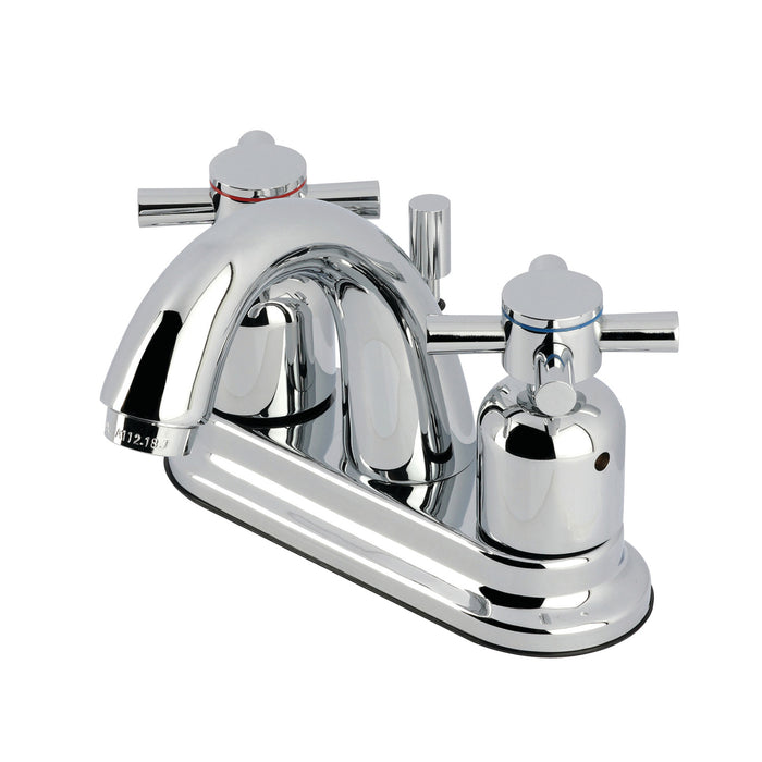 Kingston Tulare FB5611DX - Concord Double-Handle 3-Hole Deck Mount 4-Inch Centerset Bathroom Faucet with Pop-Up Drain, Polished Chrome