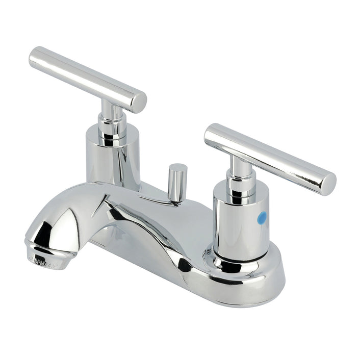 Manhattan FB5621CML Two-Handle 3-Hole Deck Mount 4" Centerset Bathroom Faucet with Pop-Up Drain, Polished Chrome