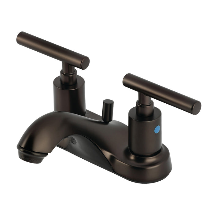 Kingston Tulare FB5625CML - Manhattan Double-Handle 3-Hole Deck Mount 4-Inch Centerset Bathroom Faucet with Pop-Up Drain, Oil Rubbed Bronze