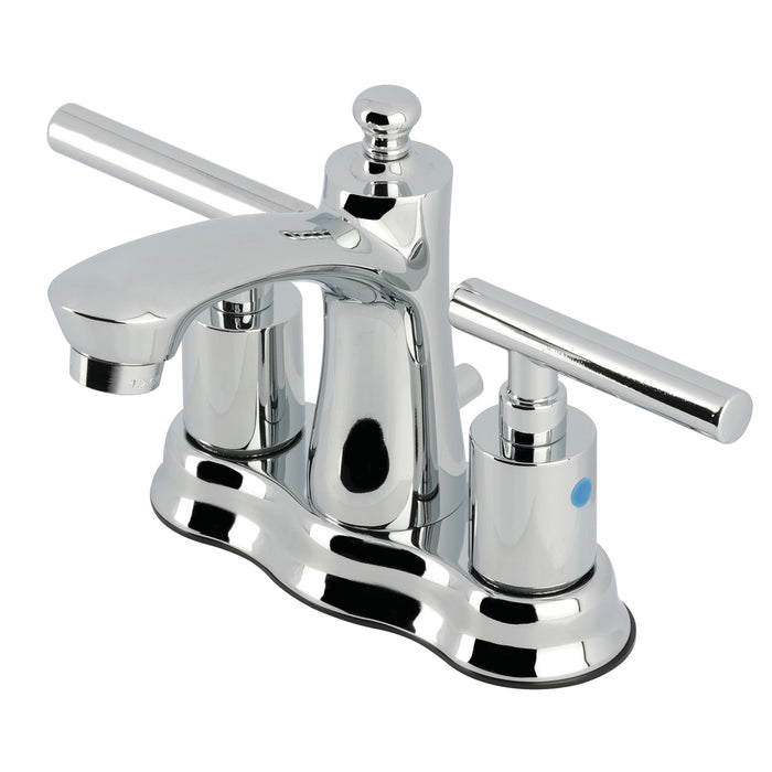 Kingston Tulare FB7611CML - Manhattan Double-Handle 3-Hole Deck Mount 4-Inch Centerset Bathroom Faucet with Pop-Up Drain, Polished Chrome