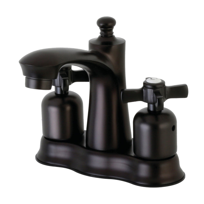 Kingston Tulare FB7615ZX - Millennium Double-Handle 3-Hole Deck Mount 4-Inch Centerset Bathroom Faucet with Pop-Up Drain, Oil Rubbed Bronze