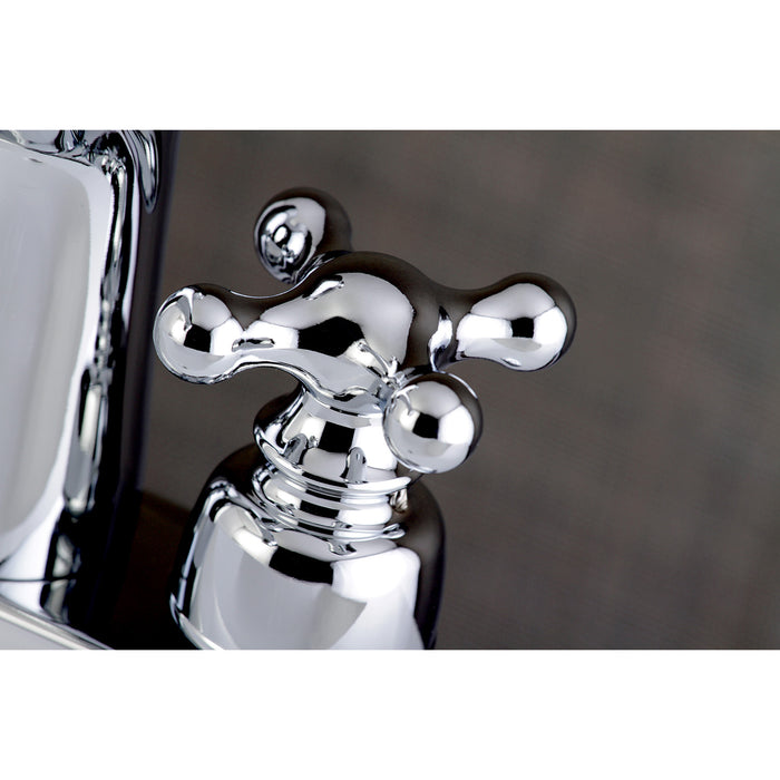 Kingston Victorian FB7621AX Double-Handle 3-Hole Deck Mount 4-Inch Centerset Bathroom Faucet with Pop-Up Drain, Polished Chrome