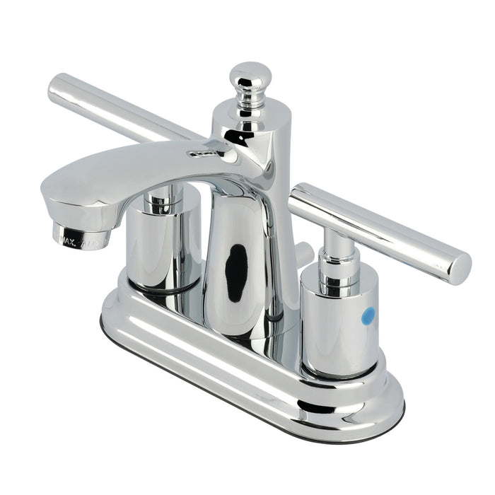 Manhattan FB7621CML Two-Handle 3-Hole Deck Mount 4" Centerset Bathroom Faucet with Pop-Up Drain, Polished Chrome