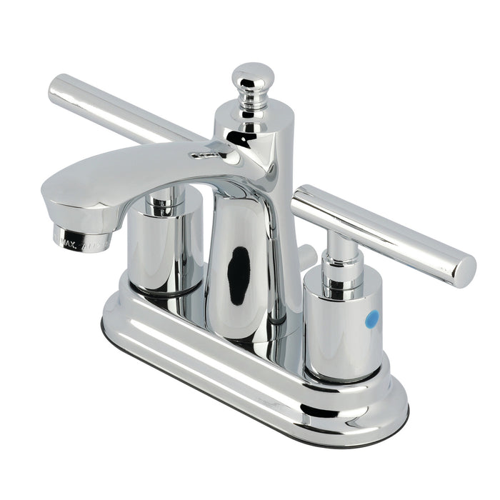 Kingston Tulare FB7621CML - Manhattan Double-Handle 3-Hole Deck Mount 4-Inch Centerset Bathroom Faucet with Pop-Up Drain, Polished Chrome