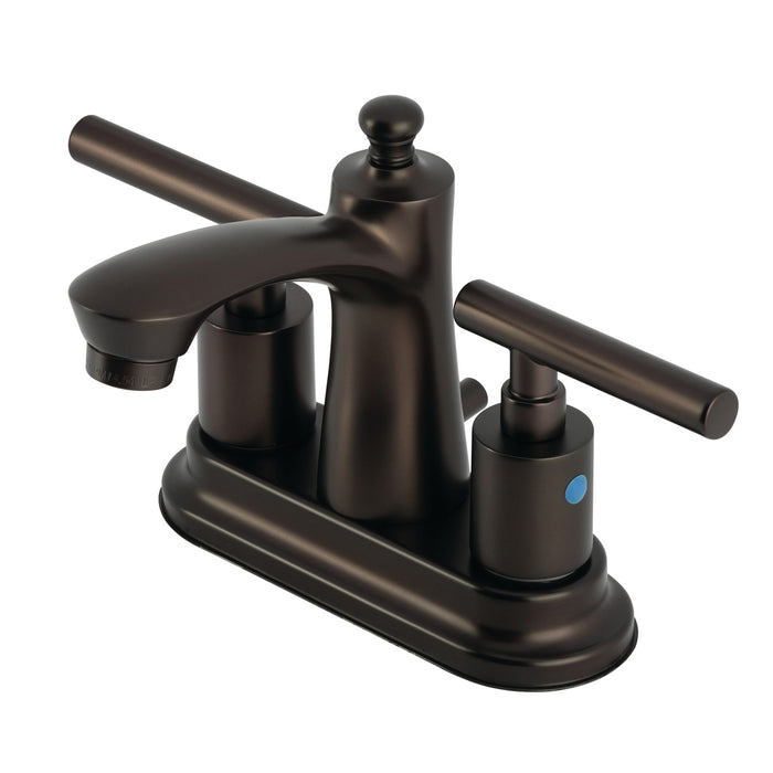Manhattan FB7625CML Two-Handle 3-Hole Deck Mount 4" Centerset Bathroom Faucet with Pop-Up Drain, Oil Rubbed Bronze