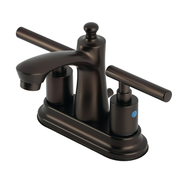 Kingston Tulare FB7625CML - Manhattan Double-Handle 3-Hole Deck Mount 4-Inch Centerset Bathroom Faucet with Pop-Up Drain, Oil Rubbed Bronze