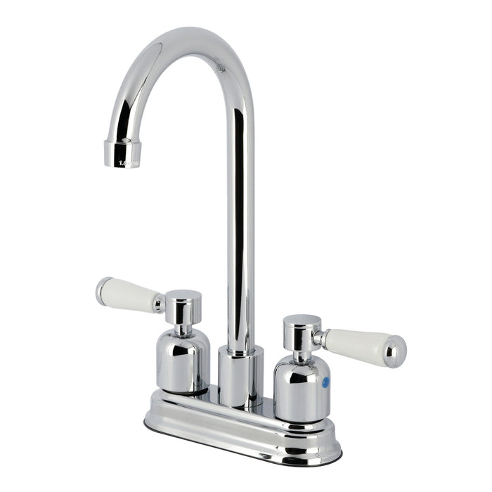 Kingston Tulare FB8491DPL - Paris Two-Handle 2-Hole Deck Mount Bar Faucet, Polished Chrome