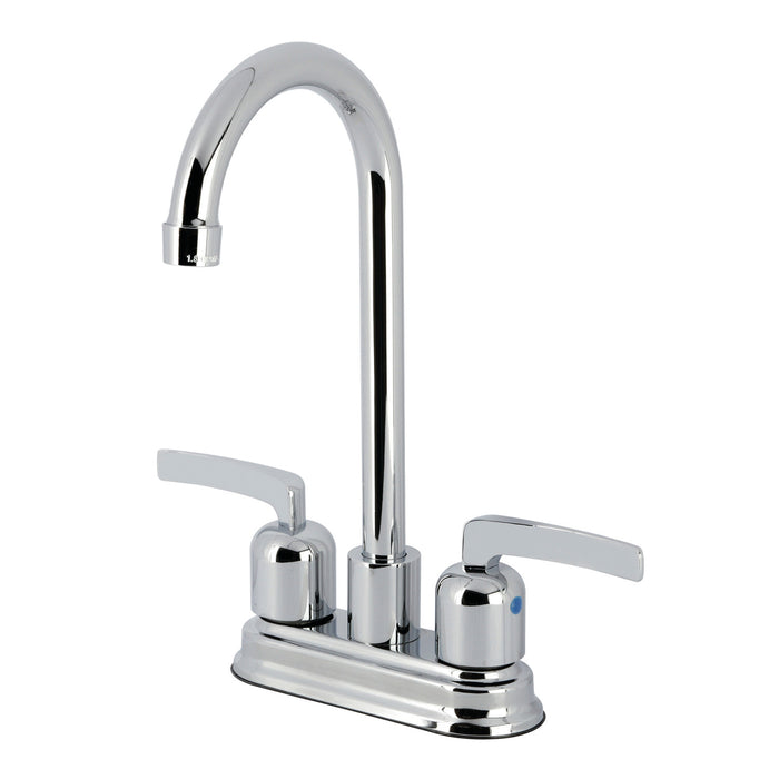 Kingston Tulare FB8491EFL - Centurion Two-Handle 2-Hole Deck Mount Bar Faucet, Polished Chrome