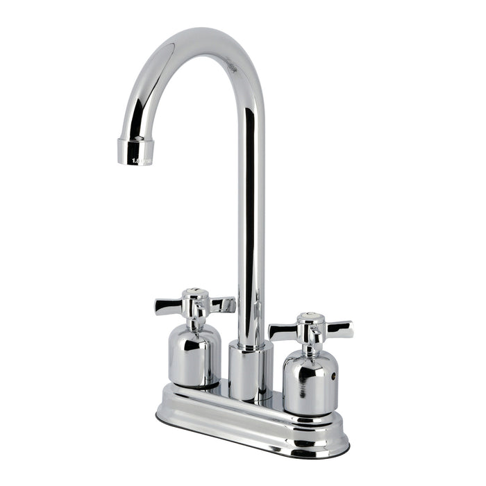 Kingston Tulare FB8491ZX - Millennium Two-Handle 2-Hole Deck Mount Bar Faucet, Polished Chrome