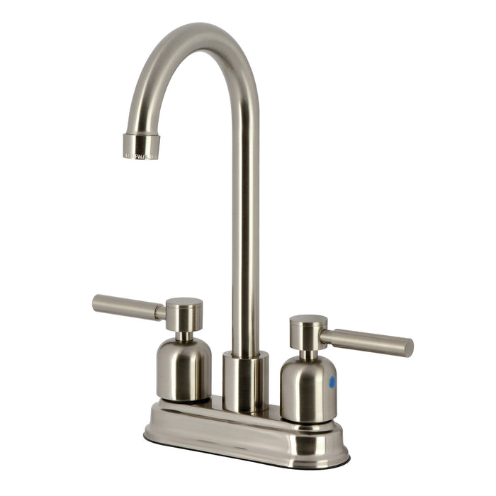 Kingston Tulare FB8498DL - Concord Two-Handle 2-Hole Deck Mount Bar Faucet, Brushed Nickel