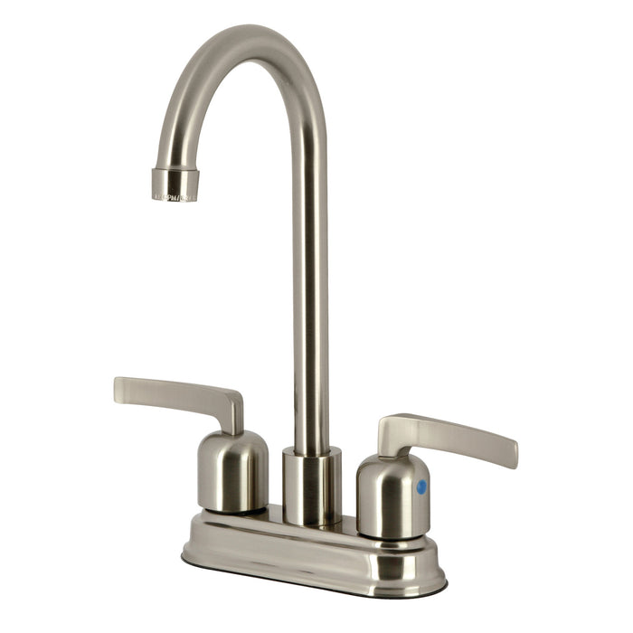 Kingston Tulare FB8498EFL - Centurion Two-Handle 2-Hole Deck Mount Bar Faucet, Brushed Nickel