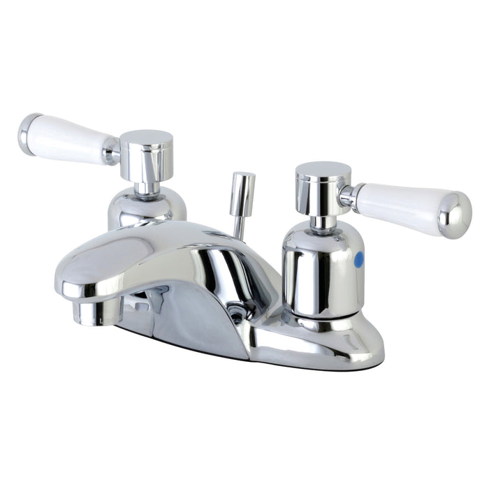 Kingston Tulare FB8621DPL - Paris Double-Handle 3-Hole Deck Mount 4-Inch Centerset Bathroom Faucet with Pop-Up Drain, Polished Chrome