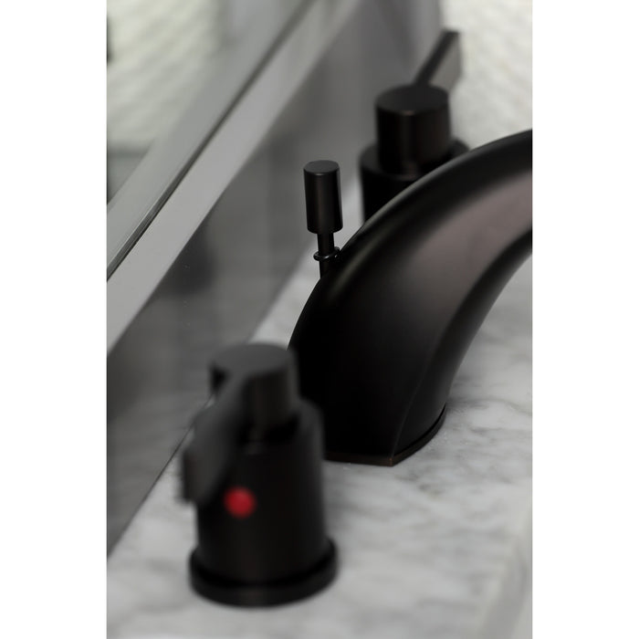 Kingston Tulare FB8955NDL - NuvoFusion Two-Handle 3-Hole Deck Mount Widespread Bathroom Faucet with Pop-Up Drain, Oil Rubbed Bronze