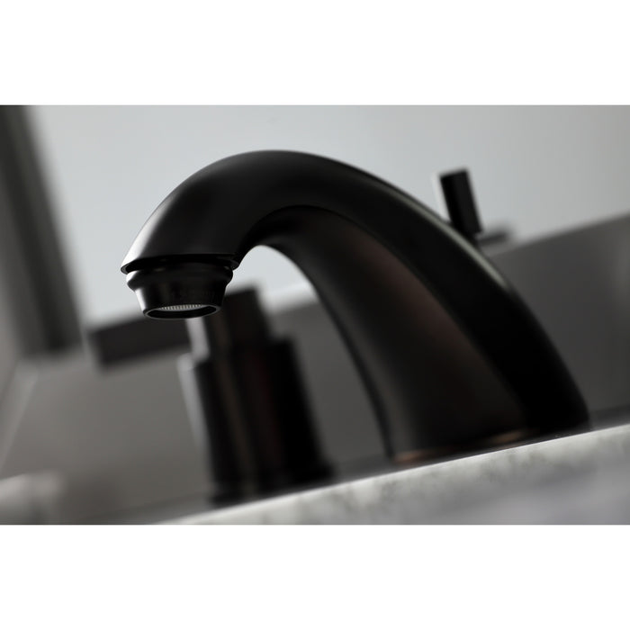 Kingston Tulare FB8955NDL - NuvoFusion Two-Handle 3-Hole Deck Mount Widespread Bathroom Faucet with Pop-Up Drain, Oil Rubbed Bronze