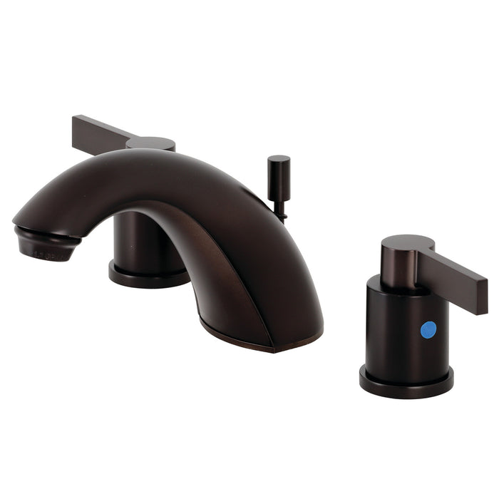Kingston Tulare FB8955NDL - NuvoFusion Two-Handle 3-Hole Deck Mount Widespread Bathroom Faucet with Pop-Up Drain, Oil Rubbed Bronze