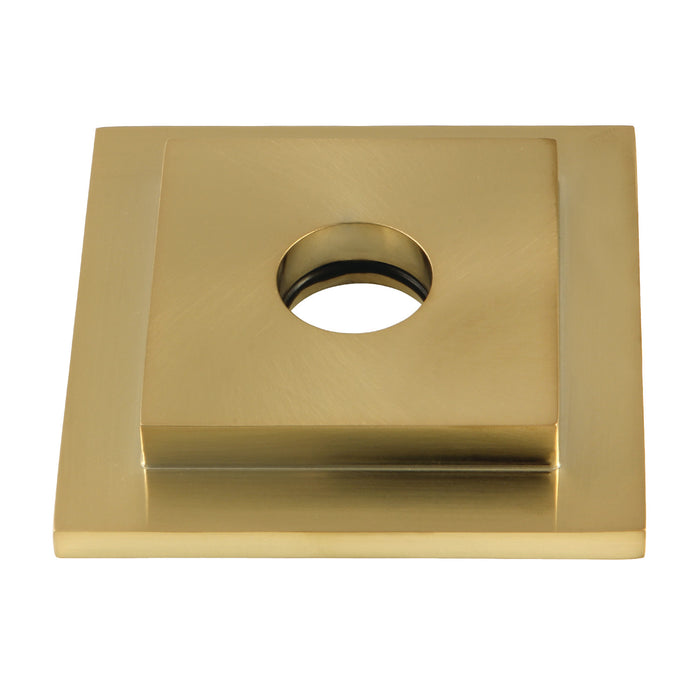 Kingston Sona FLSQUARE7 - Claremont Heavy Duty Square Solid Cast Brass Shower Arm Flange, Brushed Brass