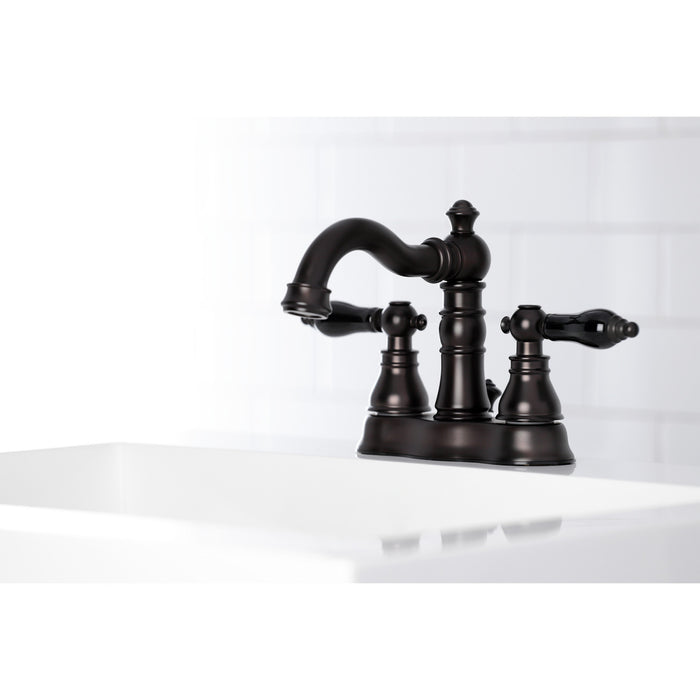 Duchess FSC1605AKL Two-Handle 3-Hole Deck Mount 4" Centerset Bathroom Faucet with Pop-Up Drain, Oil Rubbed Bronze