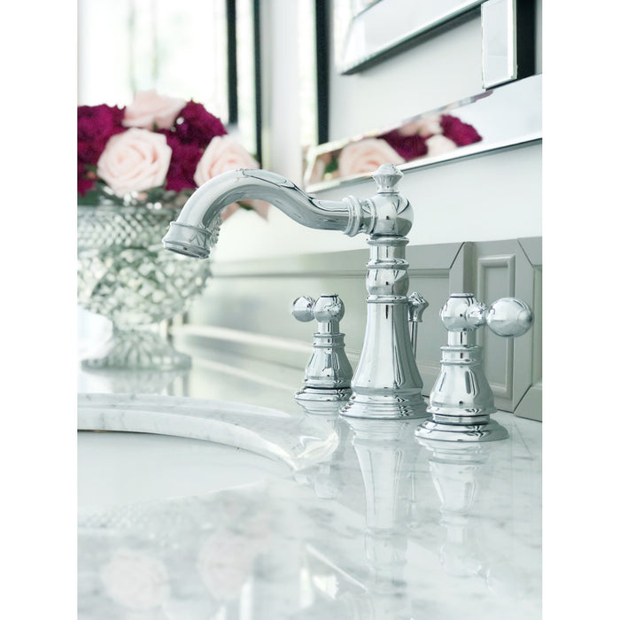 American Classic FSC1971ACL Two-Handle 3-Hole Deck Mount Widespread Bathroom Faucet with Pop-Up Drain, Polished Chrome