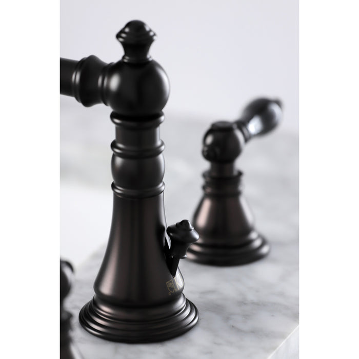 Kingston Heirloom FSC1975AKL - Duchess Two-Handle 3-Hole Deck Mount Widespread Bathroom Faucet with Pop-Up Drain, Oil Rubbed Bronze