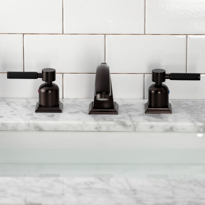 Kaiser FSC4685DKL Two-Handle 3-Hole Deck Mount Widespread Bathroom Faucet with Pop-Up Drain, Oil Rubbed Bronze