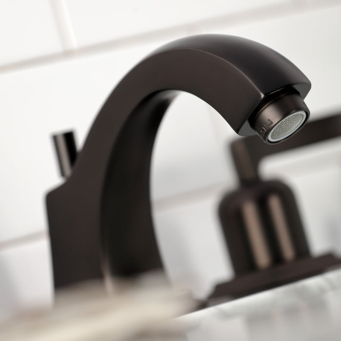 Kingston Tulare FSC4685EFL - Centurion Two-Handle 3-Hole Deck Mount Widespread Bathroom Faucet with Pop-Up Drain, Oil Rubbed Bronze