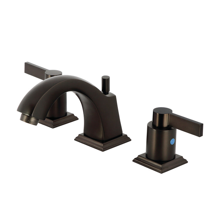 NuvoFusion FSC4685NDL Two-Handle 3-Hole Deck Mount Widespread Bathroom Faucet with Pop-Up Drain, Oil Rubbed Bronze