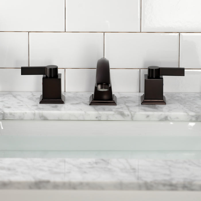 Kingston Meridian FSC4685NQL Two-Handle 3-Hole Deck Mount Widespread Bathroom Faucet with Pop-Up Drain, Oil Rubbed Bronze