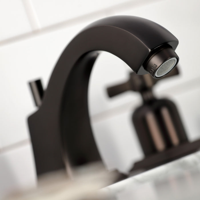 Kingston Tulare FSC4685ZX - Millennium Two-Handle 3-Hole Deck Mount Widespread Bathroom Faucet with Pop-Up Drain, Oil Rubbed Bronze
