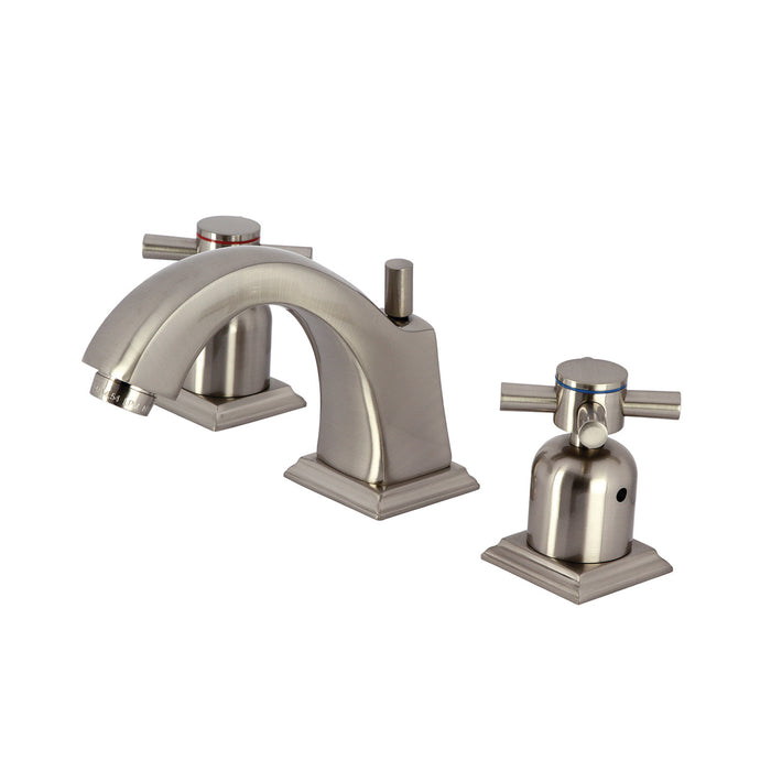 Concord FSC4688DX Two-Handle 3-Hole Deck Mount Widespread Bathroom Faucet with Pop-Up Drain, Brushed Nickel