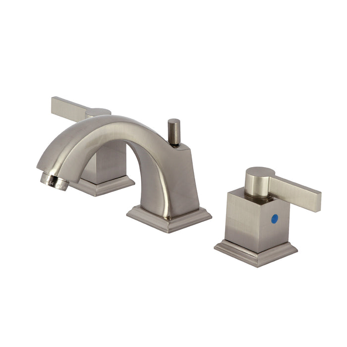Meridian FSC4688NQL Two-Handle 3-Hole Deck Mount Widespread Bathroom Faucet with Pop-Up Drain, Brushed Nickel