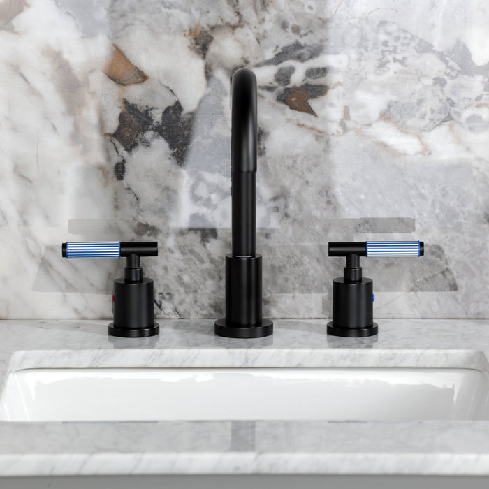 Kingston Sona FSC8920KPS - Verona Widespread Bathroom Faucet with Brass Pop-Up, Matte Black