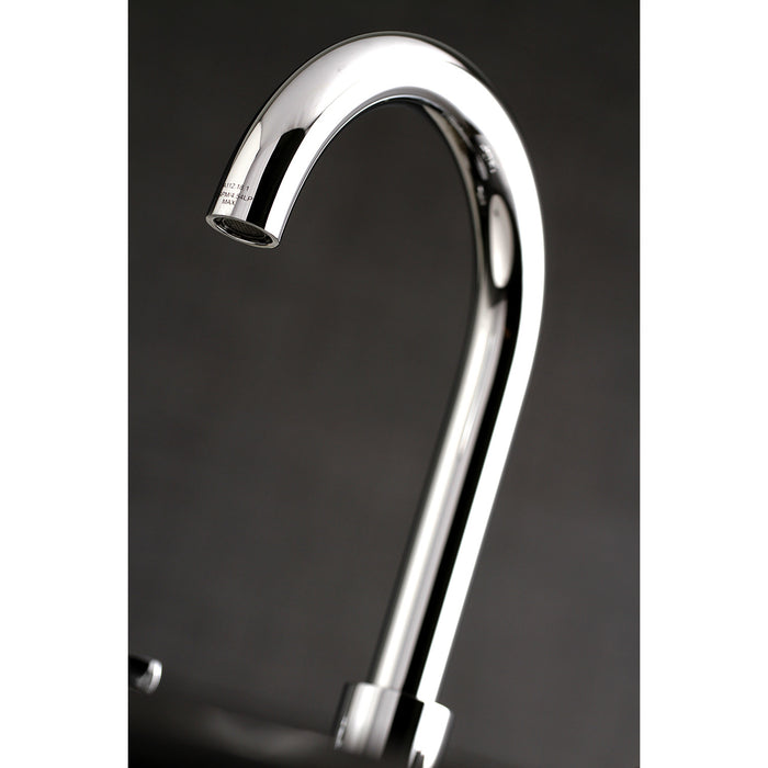 Kingston Sona FSC8921DX - Concord Two-Handle 3-Hole Deck Mount Widespread Bathroom Faucet with Brass Pop-Up, Polished Chrome