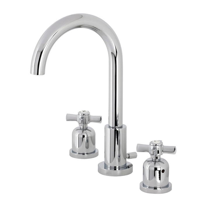 Kingston Sona FSC8921ZX - Millennium Two-Handle 3-Hole Deck Mount Widespread Bathroom Faucet with Brass Pop-Up, Polished Chrome