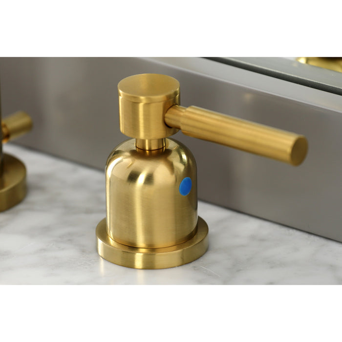 Concord FSC8923DL Two-Handle 3-Hole Deck Mount Widespread Bathroom Faucet with Brass Pop-Up, Brushed Brass