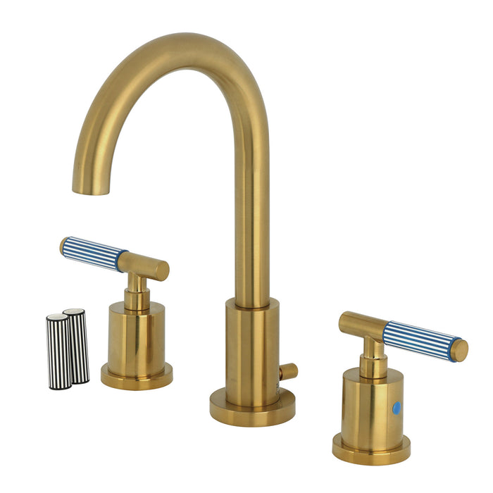 Kingston Sona FSC8923KPS - Verona Widespread Bathroom Faucet with Brass Pop-Up, Brushed Brass