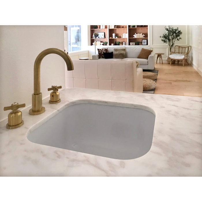 Kingston Sona FSC8923ZX - Millennium Two-Handle 3-Hole Deck Mount Widespread Bathroom Faucet with Brass Pop-Up, Brushed Brass