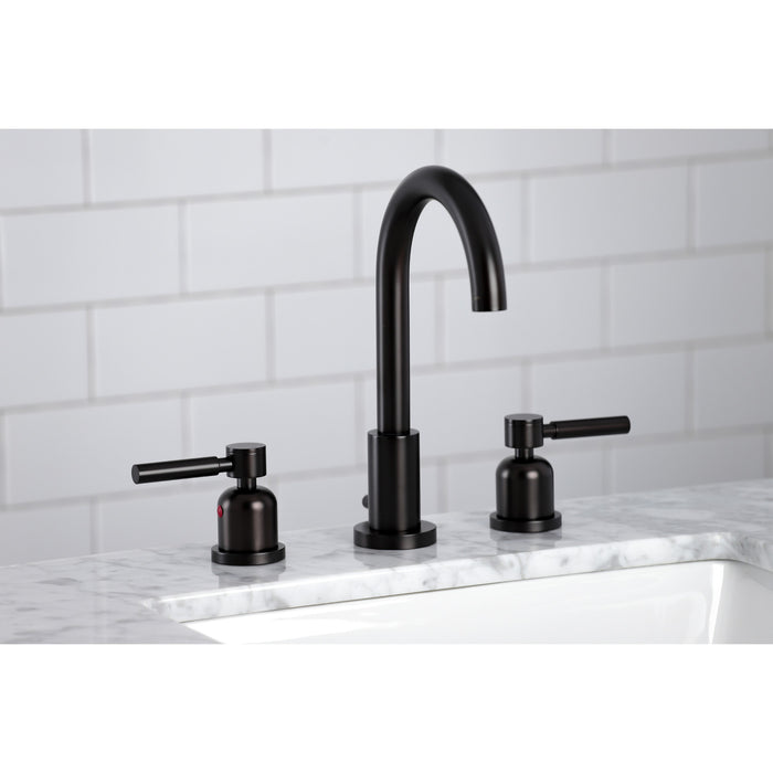 Kingston Sona FSC8925DL - Concord Two-Handle 3-Hole Deck Mount Widespread Bathroom Faucet with Brass Pop-Up, Oil Rubbed Bronze