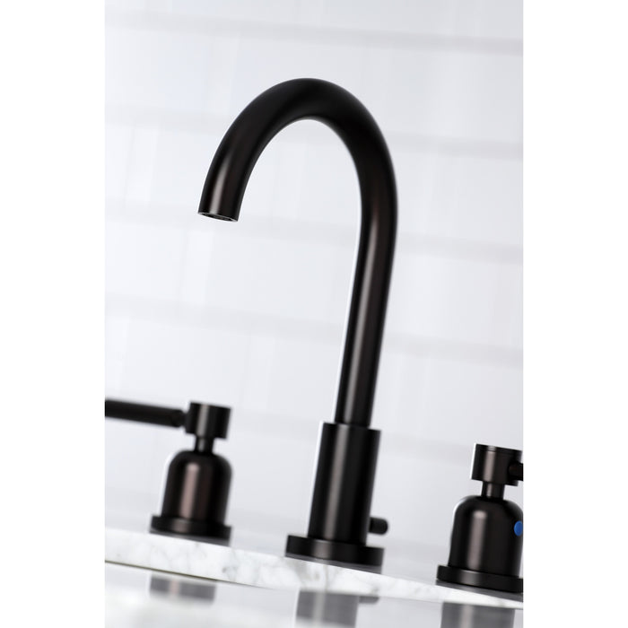 Kingston Sona FSC8925DL - Concord Two-Handle 3-Hole Deck Mount Widespread Bathroom Faucet with Brass Pop-Up, Oil Rubbed Bronze