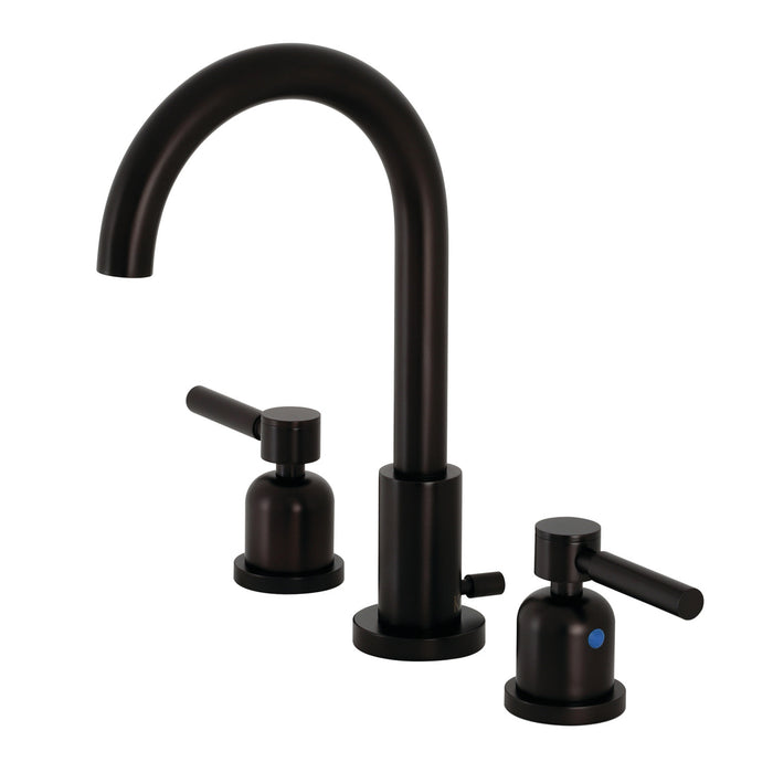 Kingston Sona FSC8925DL - Concord Two-Handle 3-Hole Deck Mount Widespread Bathroom Faucet with Brass Pop-Up, Oil Rubbed Bronze