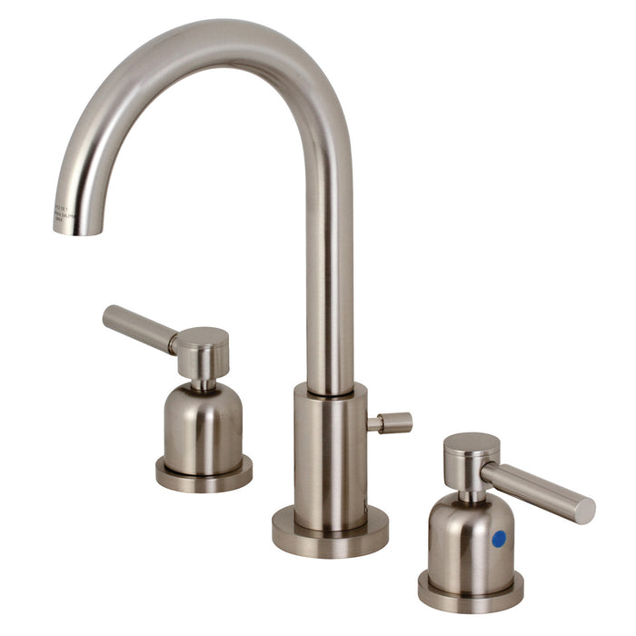 Kingston Sona FSC8928DL - Concord Two-Handle 3-Hole Deck Mount Widespread Bathroom Faucet with Brass Pop-Up, Brushed Nickel