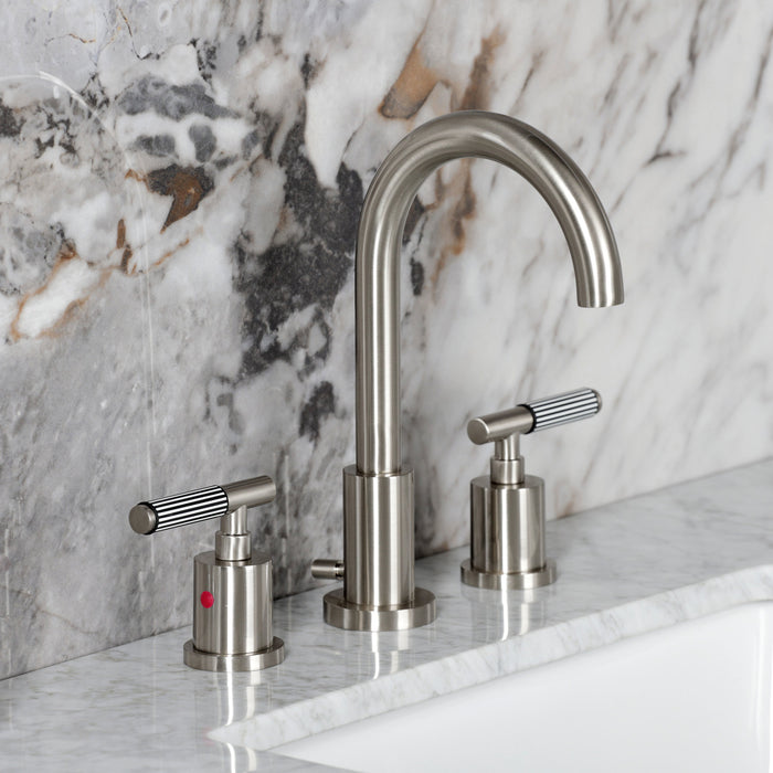 Kingston Sona FSC8928KPS - Verona Widespread Bathroom Faucet with Brass Pop-Up, Brushed Nickel