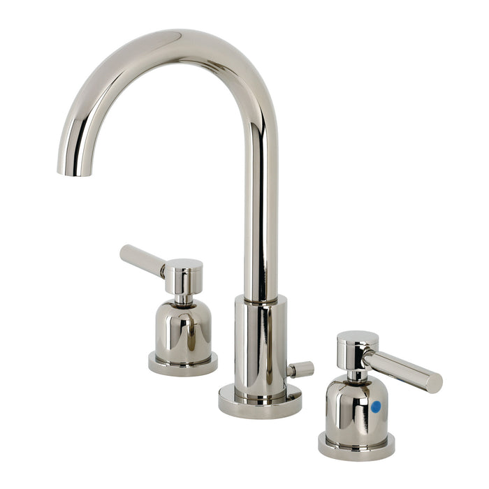 Kingston Sona FSC8929DL - Concord Two-Handle 3-Hole Deck Mount Widespread Bathroom Faucet with Brass Pop-Up, Polished Nickel